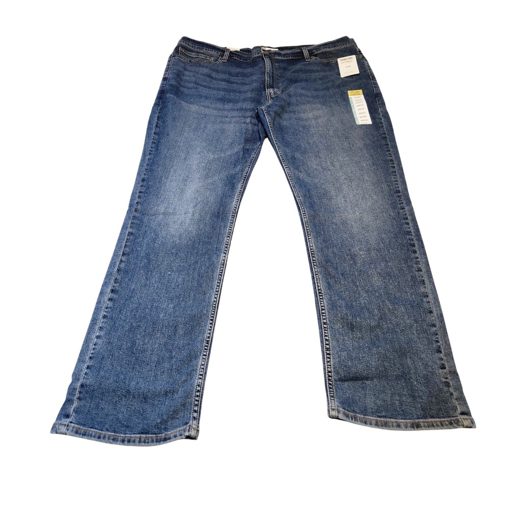 Signature by Levi Strauss Mens Slim Fit Jeans Size 44x32 Medium Wash Denim NWT